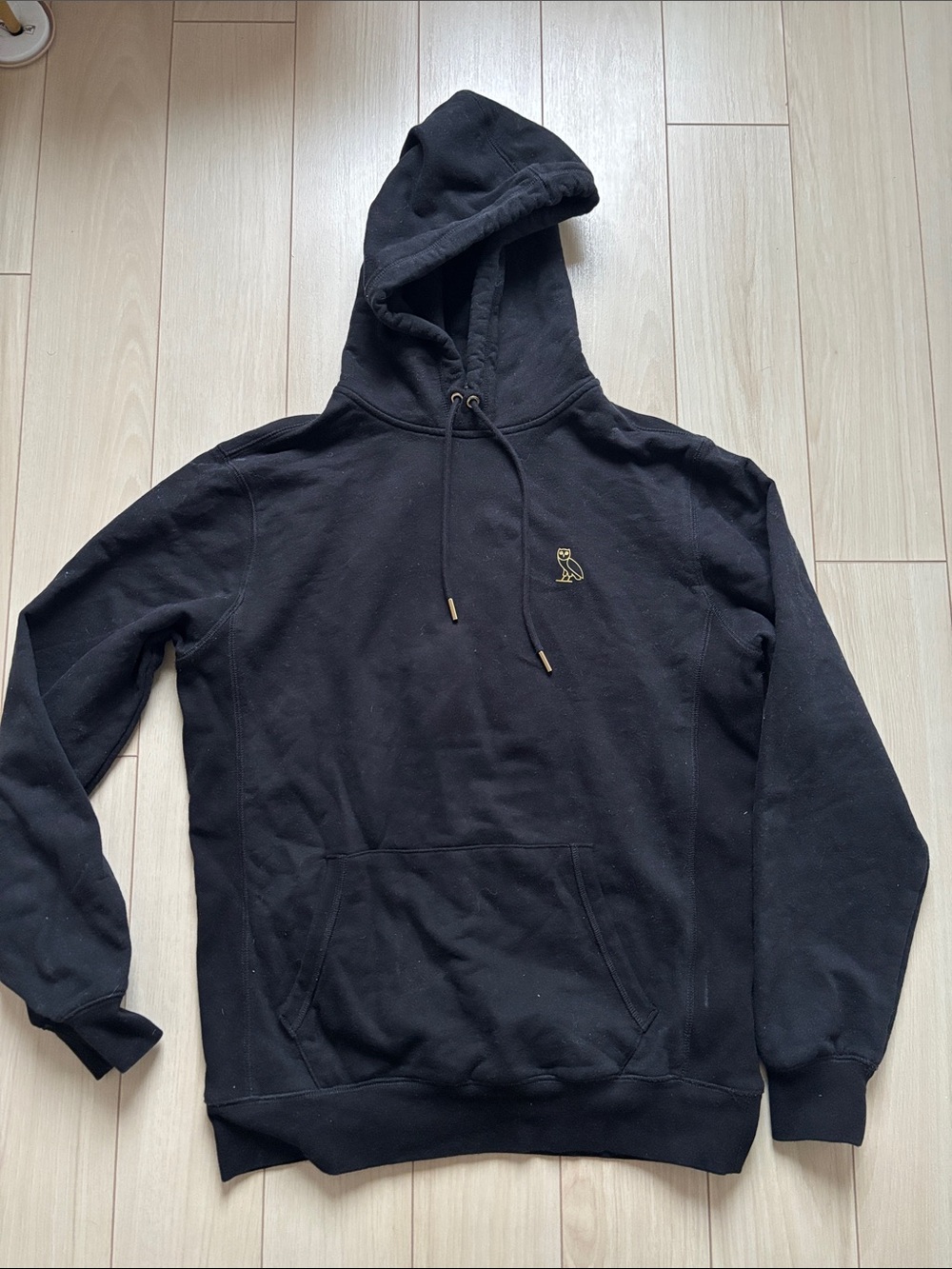 OVO Black Hoodie with Gold Owl Emblem